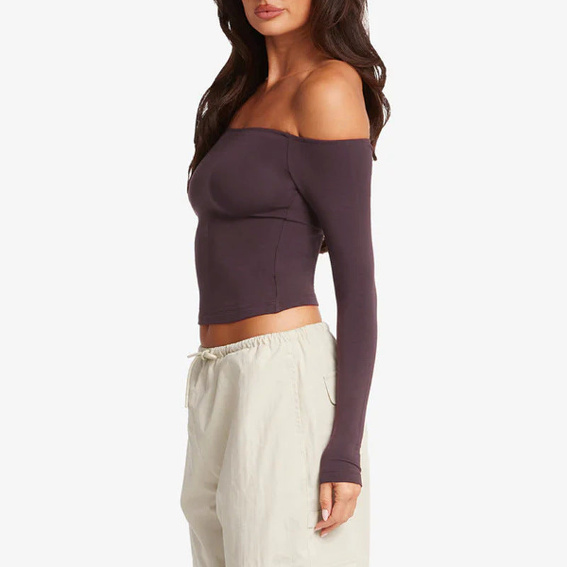 Flow One-Shoulder Long Sleeve Top