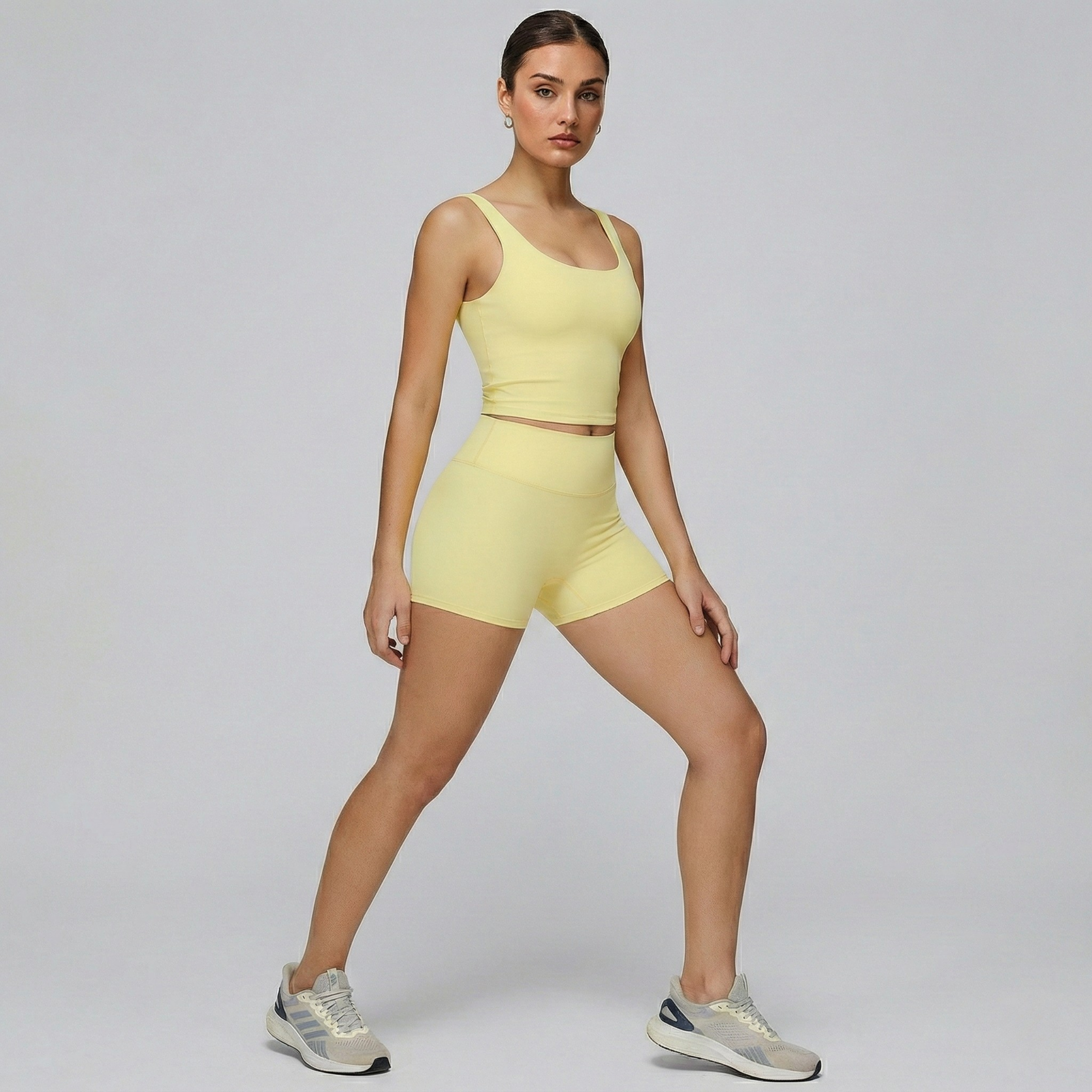 Basic Brushed High-Waist Shorts