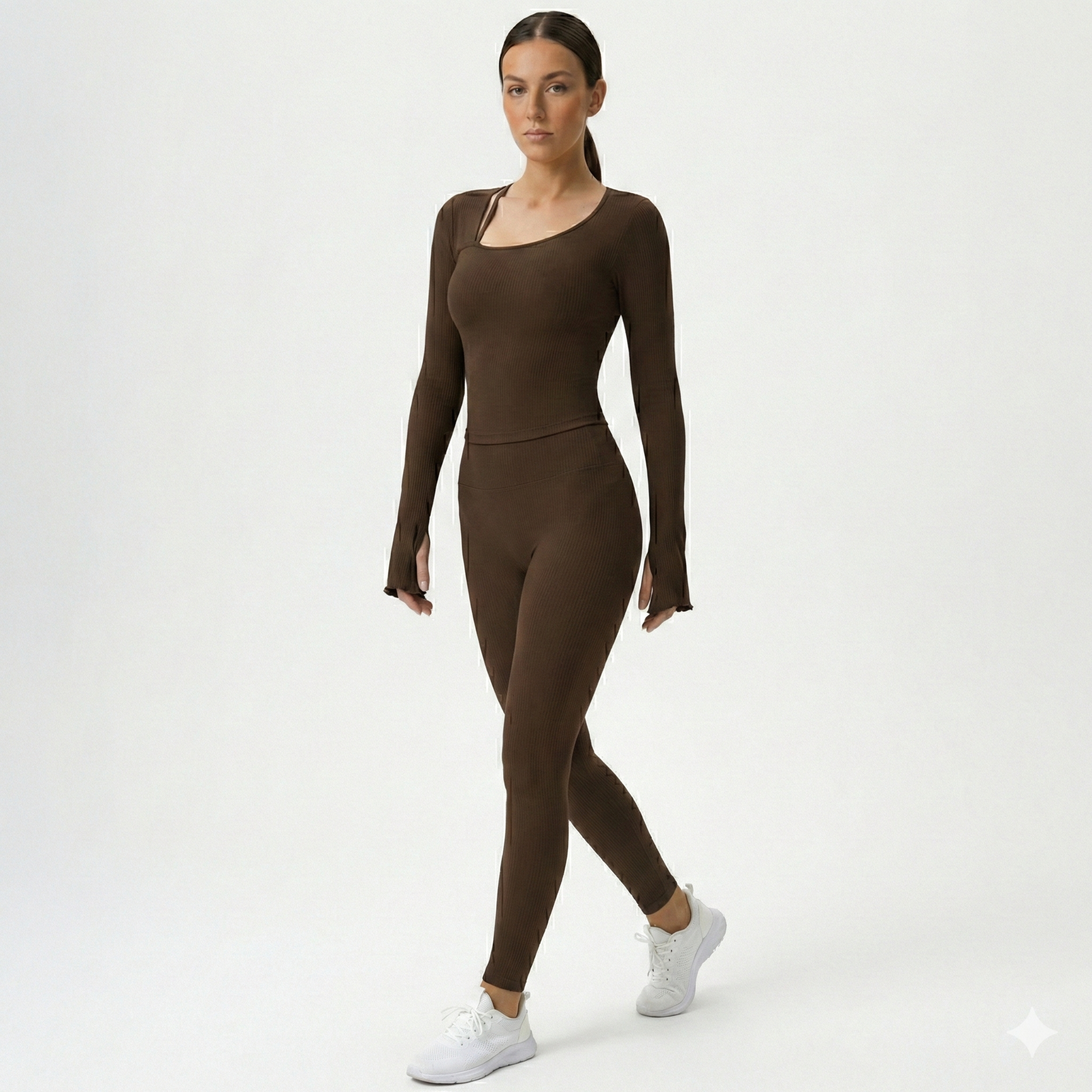 Studio Ribbed Long Sleeve Top